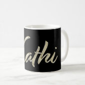 Kathi white gold Handwriting Tasse Kaffeetasse (VorderseiteRechts)