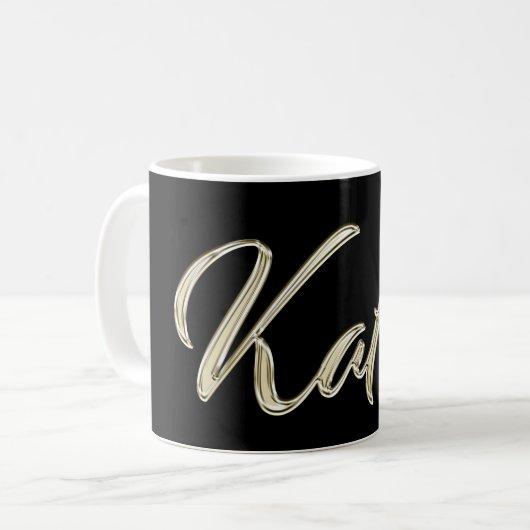 Kathi white gold Handwriting Tasse Kaffeetasse (Vorderseite Links)