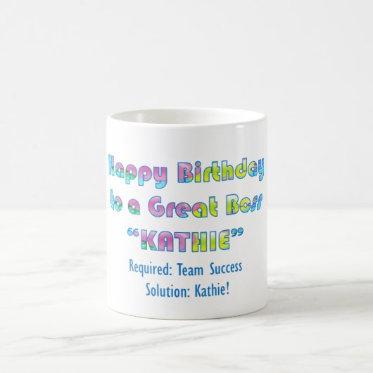 Kathies Geburtstag Kaffeetasse (Mittel)