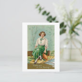 Kathleen im Frühling Postkarte (Stehend Vorderseite)