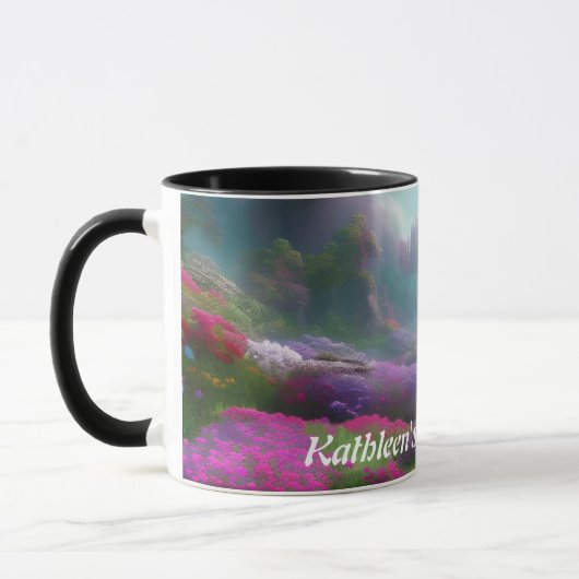 Kathleens Morgentee Personalisiert anpassbar Tasse (Links)