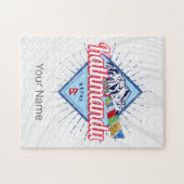 Kathmandu Berge Nepal Retro Flags Souvenir Puzzle (Horizontal)