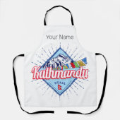 Kathmandu Berge Nepal Retro Flags Souvenir Schürze (Vorderseite)