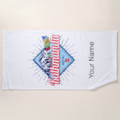 Kathmandu Berge Nepal Retro Flags Souvenir Strandtuch (Vorderseite)