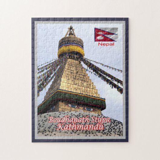 Kathmandu - Boudhanath Stupa - Nepal - Puzzle (Vertikal)