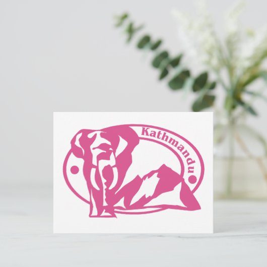 Kathmandu Briefmarke Postkarte (Stehend Vorderseite)