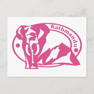 Kathmandu Briefmarke Postkarte