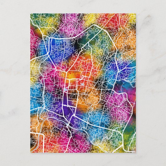 Kathmandu Nepal Map Postkarte (Vorderseite)