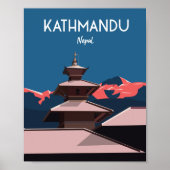 Kathmandu Nepal Reiseplakat Poster (Vorne)