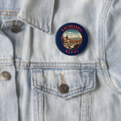 Kathmandu Nepal Retro Distressed Circle Button (Beispiel)