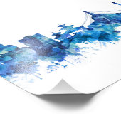 Kathmandu Nepal Skyline Blue Fotodruck (Ecke)