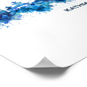 Kathmandu Nepal Skyline Blue Poster (Ecke)