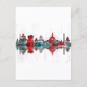 Kathmandu Nepal Skyline Einladungspostkarte