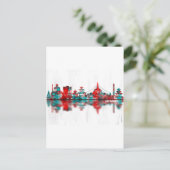 Kathmandu Nepal Skyline Einladungspostkarte (Stehend Vorderseite)