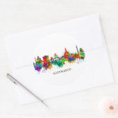 Kathmandu Nepal Skyline Runder Aufkleber (Umschlag)