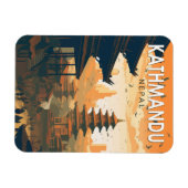 Kathmandu Nepal Travel Art Vintag Magnet (Horizontal)