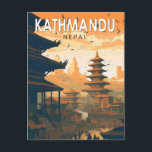Kathmandu Nepal Travel Art Vintag Postkarte<br><div class="desc">Kathmandu Retro Vektor Reise Design. Kathmandu,  die nepalesische Hauptstadt,  ist Set in einem Tal,  umgeben von den Himalaya-Bergen.</div>