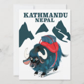 Kathmandu Nepal Travel Poster (Rückseite)