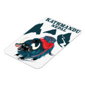 Kathmandu Nepal Travel Poster Magnet (Linke Seite)