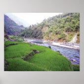 Kathmandu River Rice Terace Poster (Vorne)