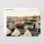 Kathmandu, Rooftops, Tempel Nepal Postkarte (Vorne/Hinten)