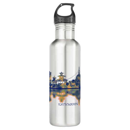 Kathmandu Skyline Edelstahlflasche (Vorderseite)
