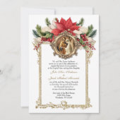 KATHOLIC CHRISTMAS POINSETTIA BREITERINVITATIONEN EINLADUNG (Vorderseite)