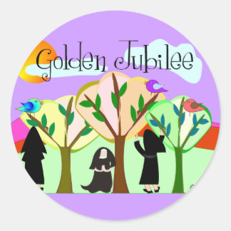 Katholic Nun Golden Jubilee Geschenke Runder Aufkleber
