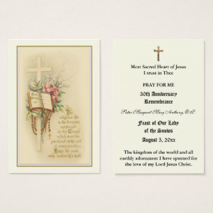 KATHOLIC NUN JAHRESTAG VOWS HOLY CARD