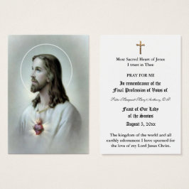 KATHOLIC NUN PROFESSIONELL VON VOWS HOLY CARD