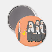 Katholic Nun Spaß "Fat Sisters" Magnet (Vorderseite/Rückseite)