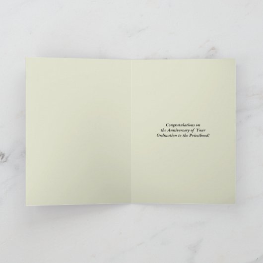 Katholic Priest Ordination Anniversary Religious Karte (Innenseite)