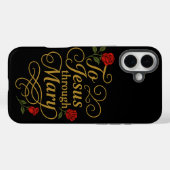 Katholik an Jesus durch die Rose Case-Mate iPhone Hülle (Rückseite (Horizontal))