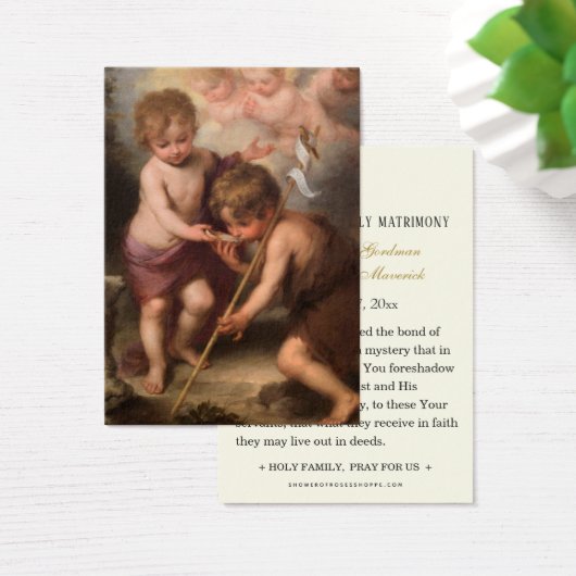 Katholik John the Baptist Wedding Holy Card (Schreibtisch)