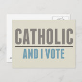 Katholik und ich stimmen postkarte (Vorne/Hinten)