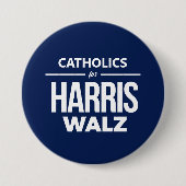 Katholiken für Harris Walz Button (Vorderseite)