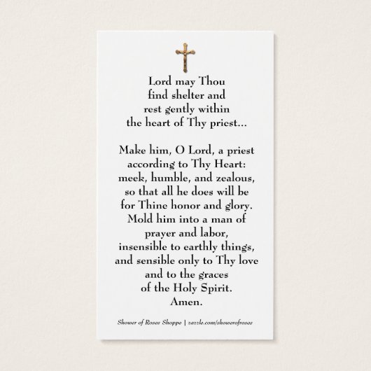 KATHOLIKPRAYER FÜR PRIESTEN (Rückseite)