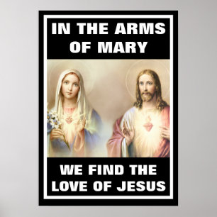 KATHOLIKSACRED HEART IMMACULATE MARY RELIGIOU POSTER