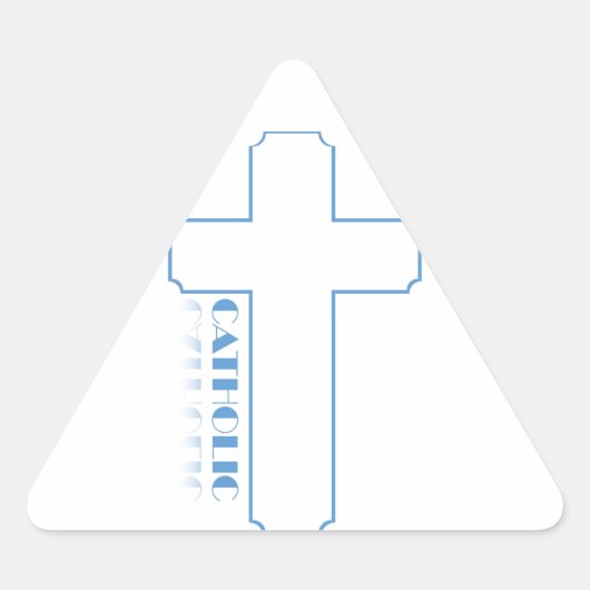 katholisch dreieckiger aufkleber (Vorderseite)