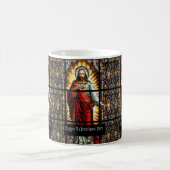 Katholisch-heiliges Herz von Jesus-Valentinstag Kaffeetasse (Mittel)
