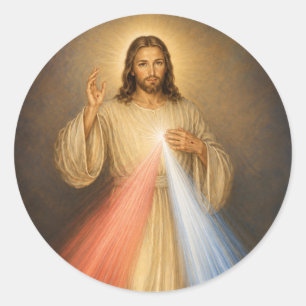 Katholisch Jesus Göttliche Barmherzigkeit Religiös Runder Aufkleber