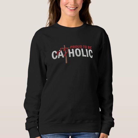 Katholisch orthodoxe Stolz Jesus Gott Follower gla Sweatshirt (Vorderseite)