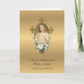 Katholische 50. Hochzeit Jubiläum Jubiläum Jesus Karte (Vorderseite)