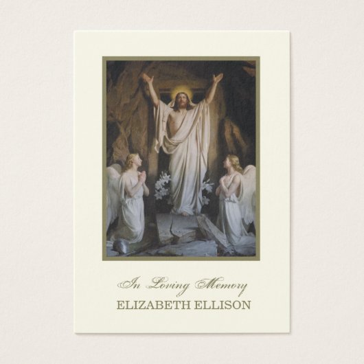 Katholische Auferstehung Beerdigungskarte (Vorderseite)