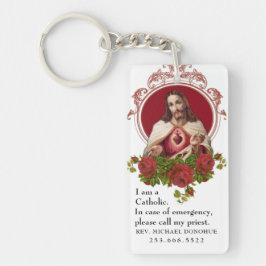 Katholische Auszeichnung Religiös heiliges Herz vo Schlüsselanhänger