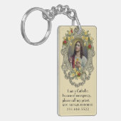 Katholische Auszeichnung Religiöses heiliges Herz Schlüsselanhänger (Vorderseite links)