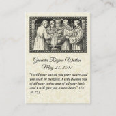 Katholische Baby-Baptismal Erinnerungs-heilige Visitenkarte (Vorderseite)