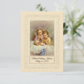 Katholische Baby Boy Taufe Erinnerung Heilige Kart Begleitkarte (Stehend Vorderseite)