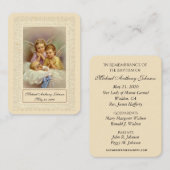 Katholische Baby Boy Taufe Erinnerung Heilige Kart Visitenkarte (Vorne/Hinten)