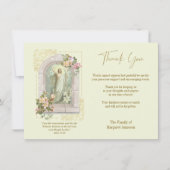 Katholische Beerdigung Beileid Beileid Jesus Dankeskarte (Vorderseite)